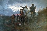 Otto Bache De sammensvorne rider fra Finderup efter mordet pa Erik Klipping Skt. Cacilienat 1286 oil painting reproduction